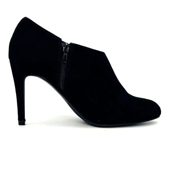 Kelly & Katie Black Chayse Almond Toe Side Cutout High Heels Womens 7M Zippered - Picture 11 of 16